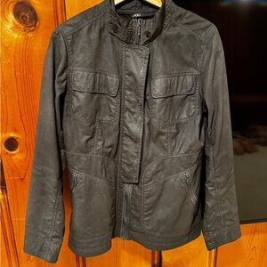 Waxed canvas dark green jacket